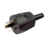 Australian Plug - Rewireable - Black
