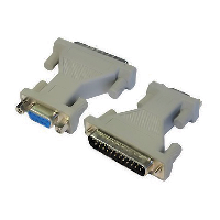 AT Adaptor - 9 pin (DB9) Female to 25 pin (DB25) Male