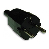 Schuko Rewireable CEE7/7 Plug - Black