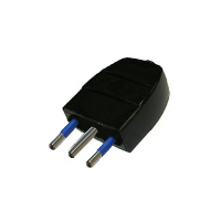 Italian Plug - Rewireable - Black