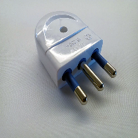 Italian Plug - Rewireable - 16A - White