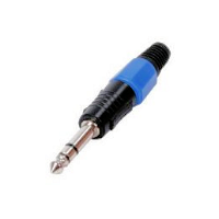 Stereo Jack Plug (6.3mm) - Neutrik style - Blue Housing