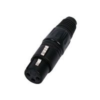 XLR Line Socket Female - Neutrik style - Black Housing