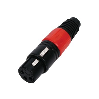 XLR Line Socket Female - Neutrik style - Red Housing