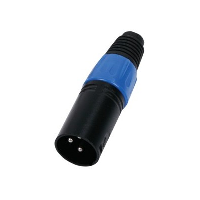 XLR Line Plug Male - Neutrik style - Blue Housing