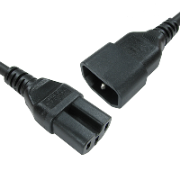 IEC C14 to IEC C15 - Mains Power Cable - 0.5m
