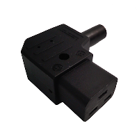 IEC C19 Left Angled Rewireable Connector