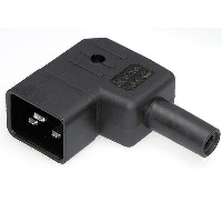 IEC C20 - Left Angled - Rewireable Connector