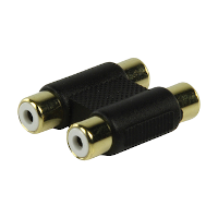 Phono Socket Coupler Pair - 2 x Female to 2 x Female - Gold Plated