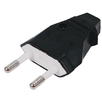 European Plug - Rewireable - Black