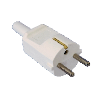 Schuko CEE7/7 Plug - Rewireable - White