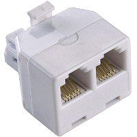 RJ12 6P6C Double Adaptor