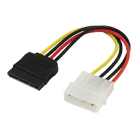 Internal Power Cable - HD Power Socket to SATA Connector