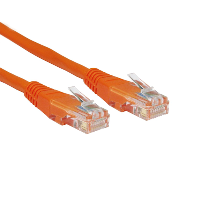 Cat5e RJ45 UTP Network Patch Cable - Ethernet - Orange - 0.25m