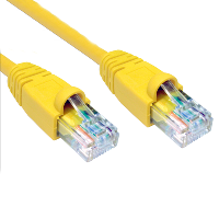 Cat5e UTP Network Lead - Ethernet - Snag less - Yellow - 0.5m