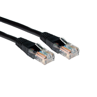 Cat5e RJ45 UTP Network Patch Cable - Ethernet - Black - 0.5m