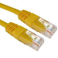 Cat5e UTP Network Crossover Lead - Ethernet - Yellow - 15m