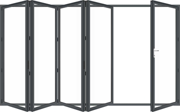 5 Panel Aluminium Bi-folding Doors