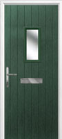 1 Square Composite Front Door in Green