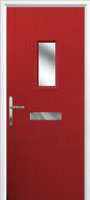 1 Square Composite Front Door in Red
