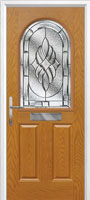 2 Panel 1 Arch Elegance Composite Front Door in Oak