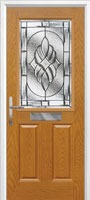 2 Panel 1 Square Elegance Composite Front Door in Oak