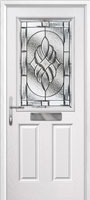 2 Panel 1 Square Elegance Composite Front Door in White