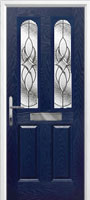 2 Panel 2 Arch Elegance Composite Front Door in Dark Blue