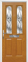 2 Panel 2 Arch Elegance Composite Front Door in Oak