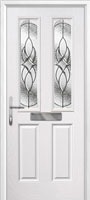 2 Panel 2 Arch Elegance Composite Front Door in White