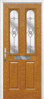 2 Panel 2 Arch Finesse Composite Front Door in Oak