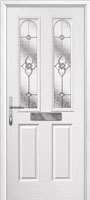 2 Panel 2 Arch Finesse Composite Front Door in White