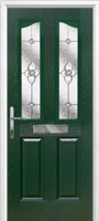 2 Panel 2 Angle Finesse Composite Front Door in Green