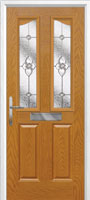 2 Panel 2 Angle Finesse Composite Front Door in Oak