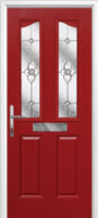 2 Panel 2 Angle Finesse Composite Front Door in Red