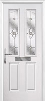 2 Panel 2 Angle Finesse Composite Front Door in White