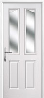 2 Panel 2 Angle Glazed Composite Back Door in White