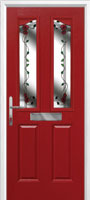 2 Panel 2 Angle Mackintosh Rose Composite Front Door in Red