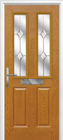 2 Panel 2 Square Classic Composite Front Door in Oak
