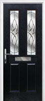 2 Panel 2 Square Elegance Composite Front Door in Black