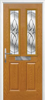 2 Panel 2 Square Elegance Composite Front Door in Oak