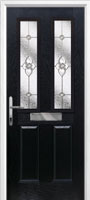 2 Panel 2 Square Finesse Composite Front Door in Black