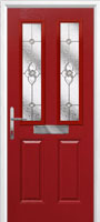 2 Panel 2 Square Finesse Composite Front Door in Red