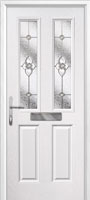 2 Panel 2 Square Finesse Composite Front Door in White