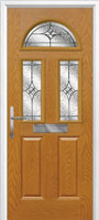 2 Panel 2 Square 1 Arch Elegance Composite Front Door in Oak