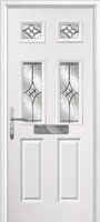 2 Panel 4 Square Elegance Composite Front Door in White