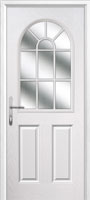 2 Panel Sunburst Composite Back Door in White