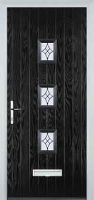 3 Square (centre) Elegance Composite Front Door in Black