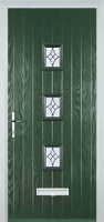 3 Square (centre) Elegance Composite Front Door in Green