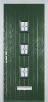 3 Square (centre) Finesse Composite Front Door in Green